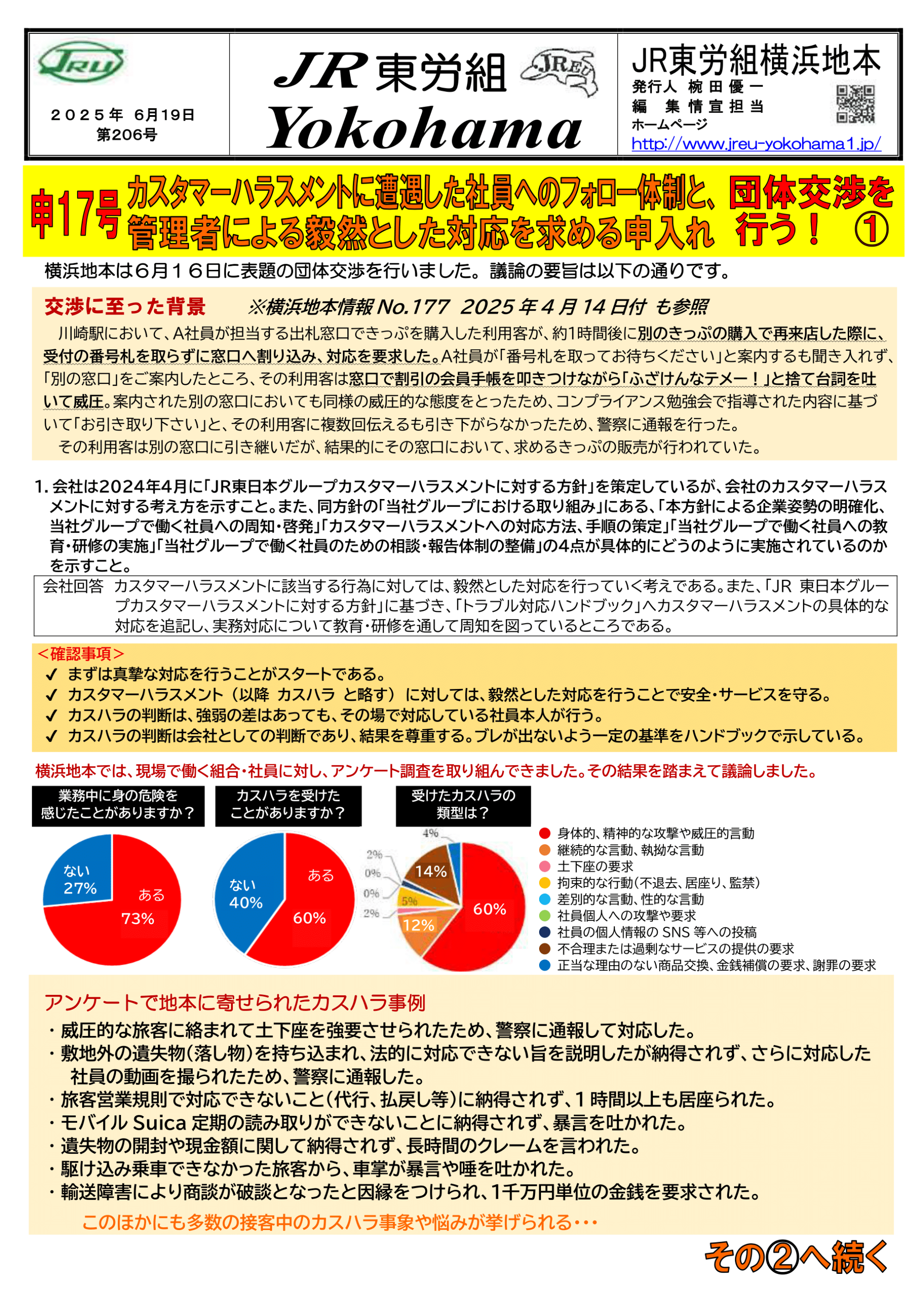 団体交渉情報