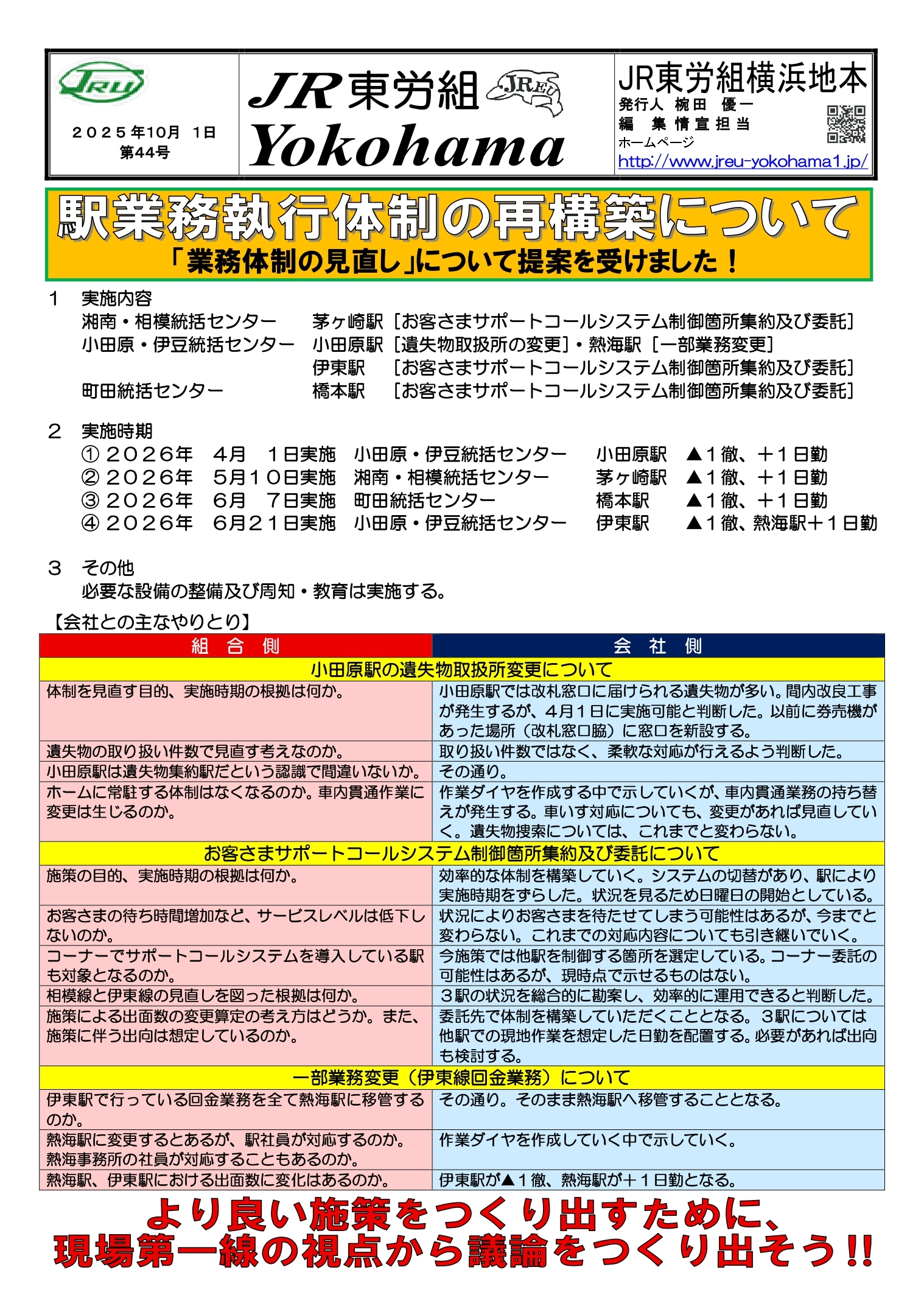 団体交渉情報