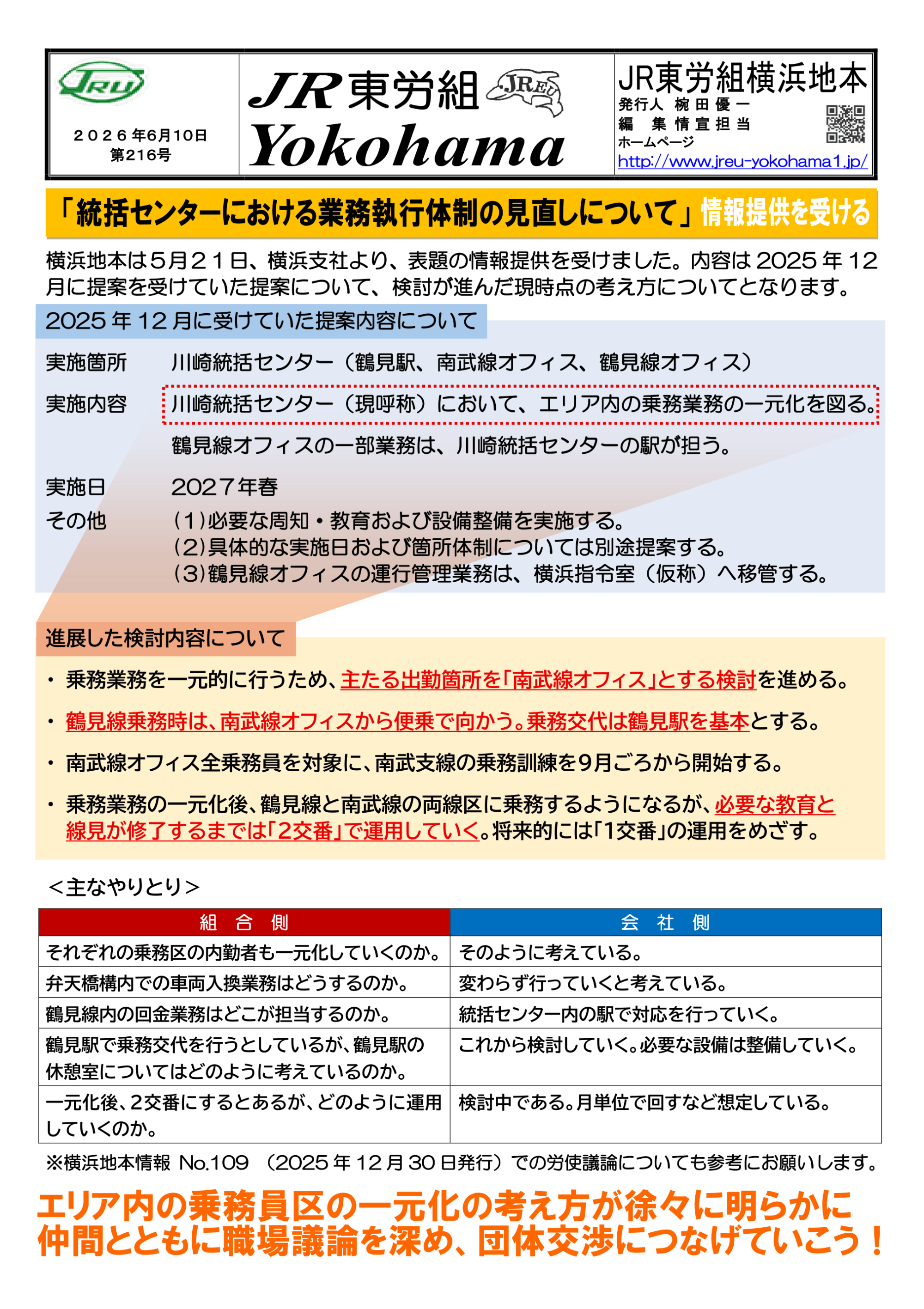 団体交渉情報