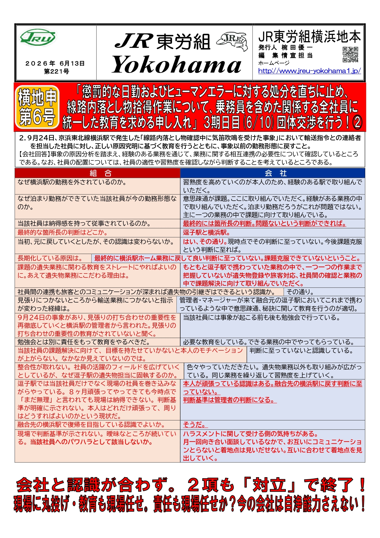 団体交渉情報