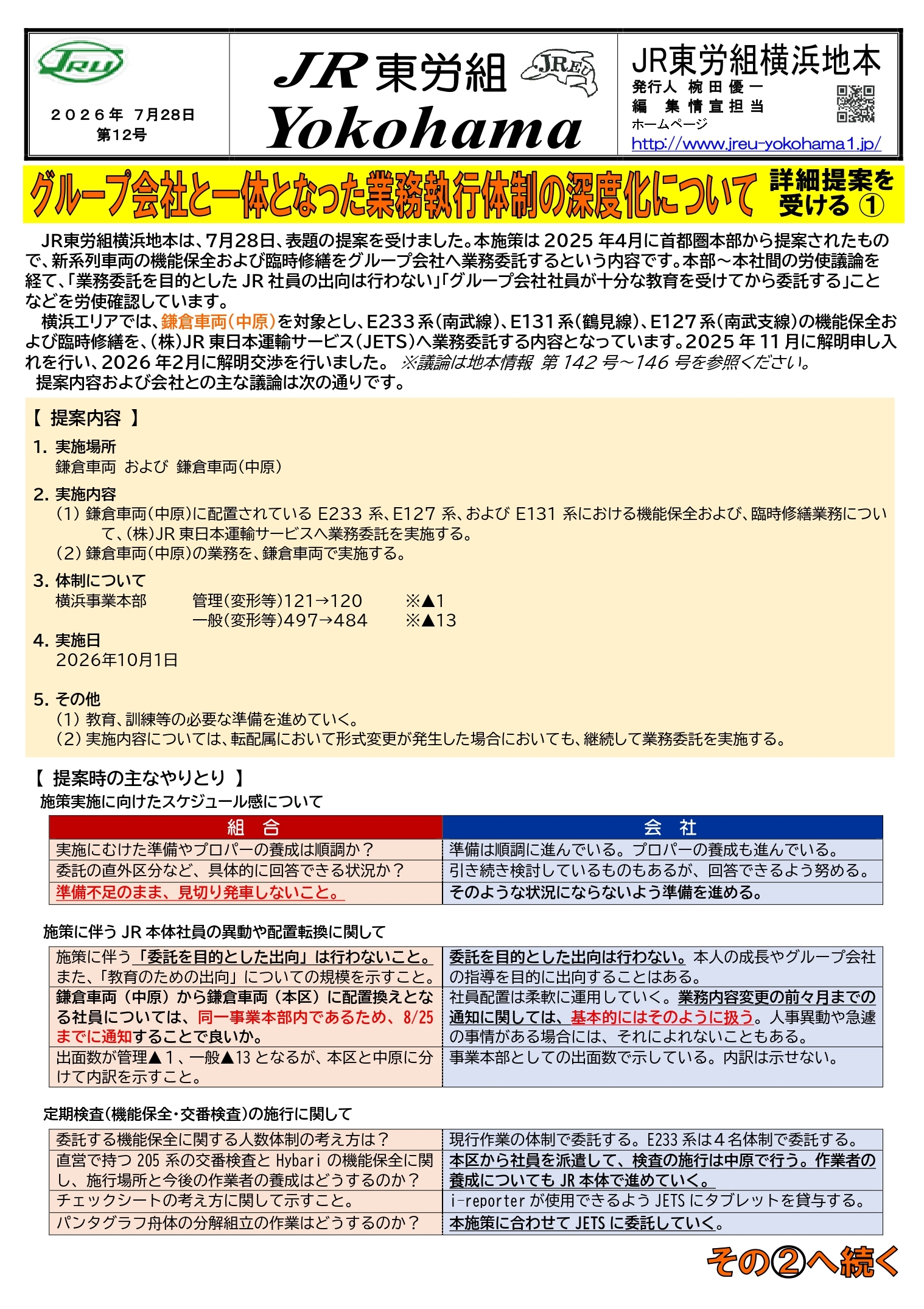 団体交渉情報